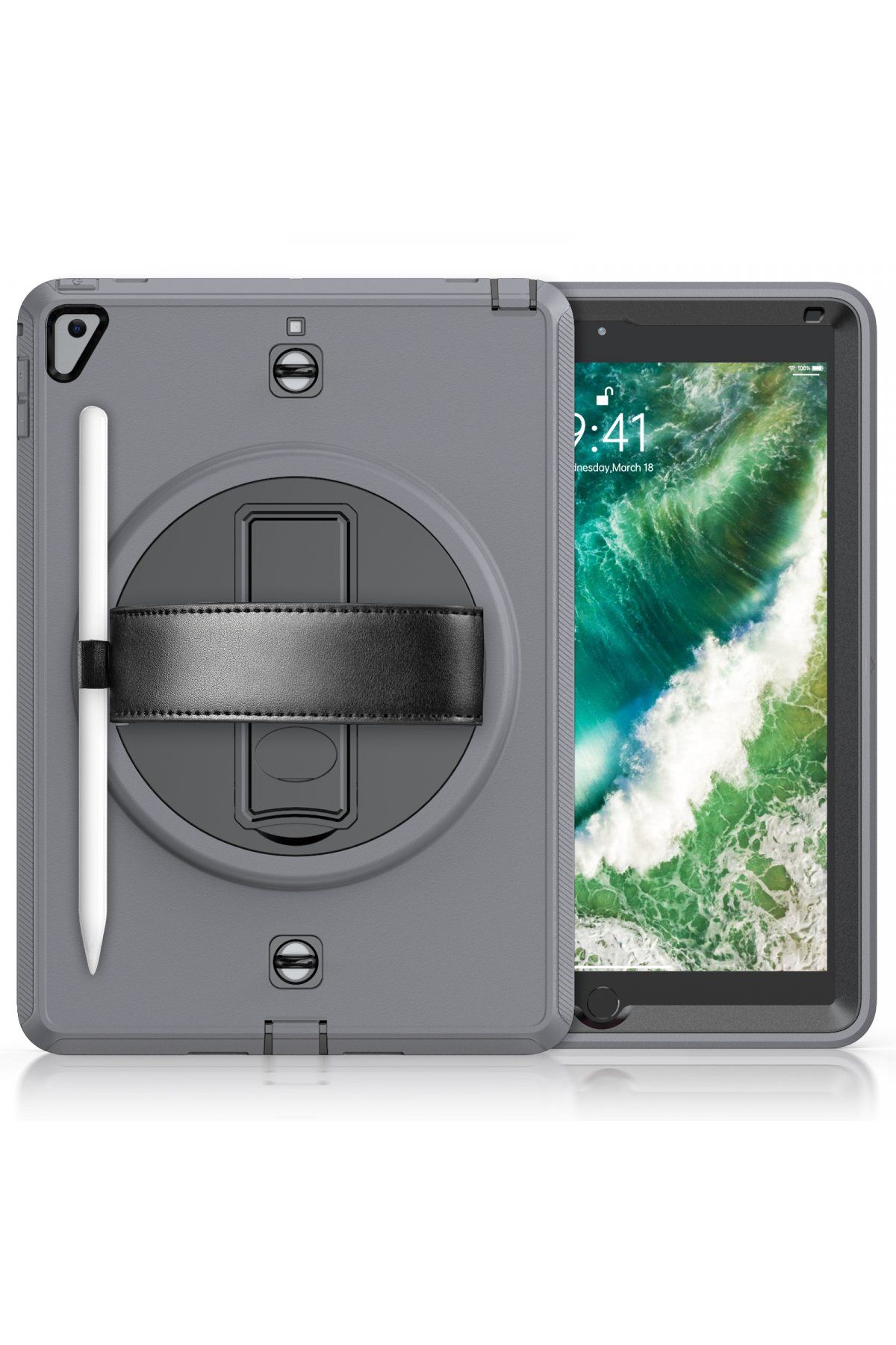 Newface iPad 5 Air 9.7 Kılıf Tablet Montreal Silikon - Siyah