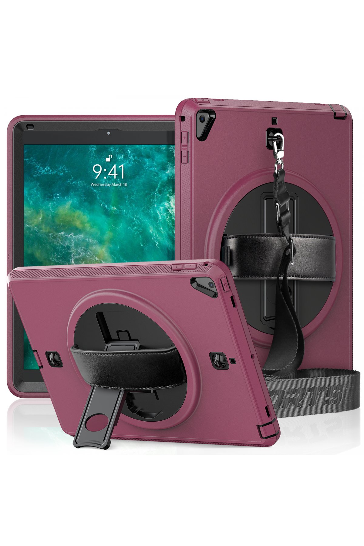 Newface iPad 9.7 (2017) Kılıf Griffin Tablet Kapak - Siyah
