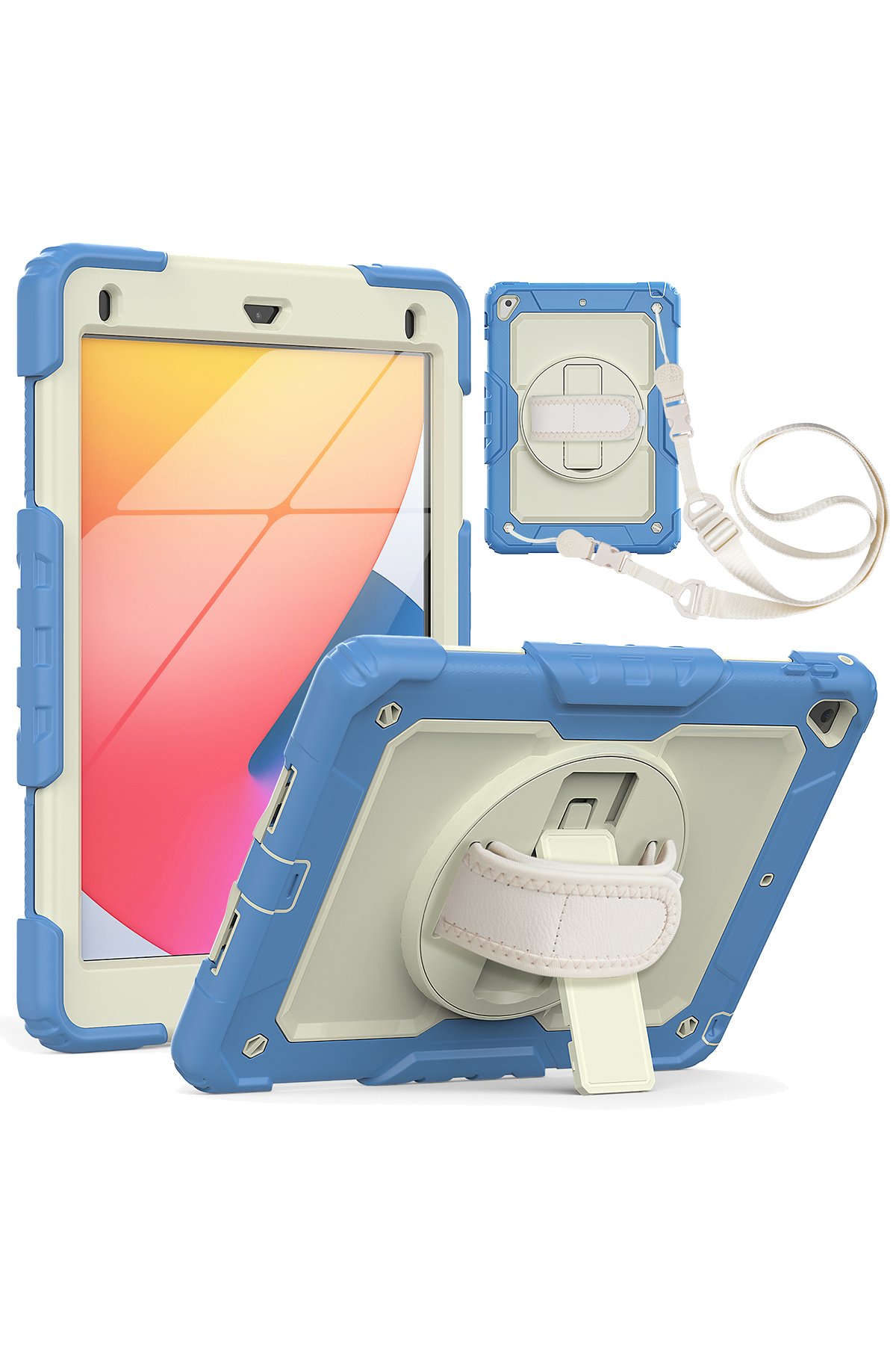 Newface iPad 9.7 (2017) Kılıf Strap-C Otterbox Tablet Kapak - Mürdüm