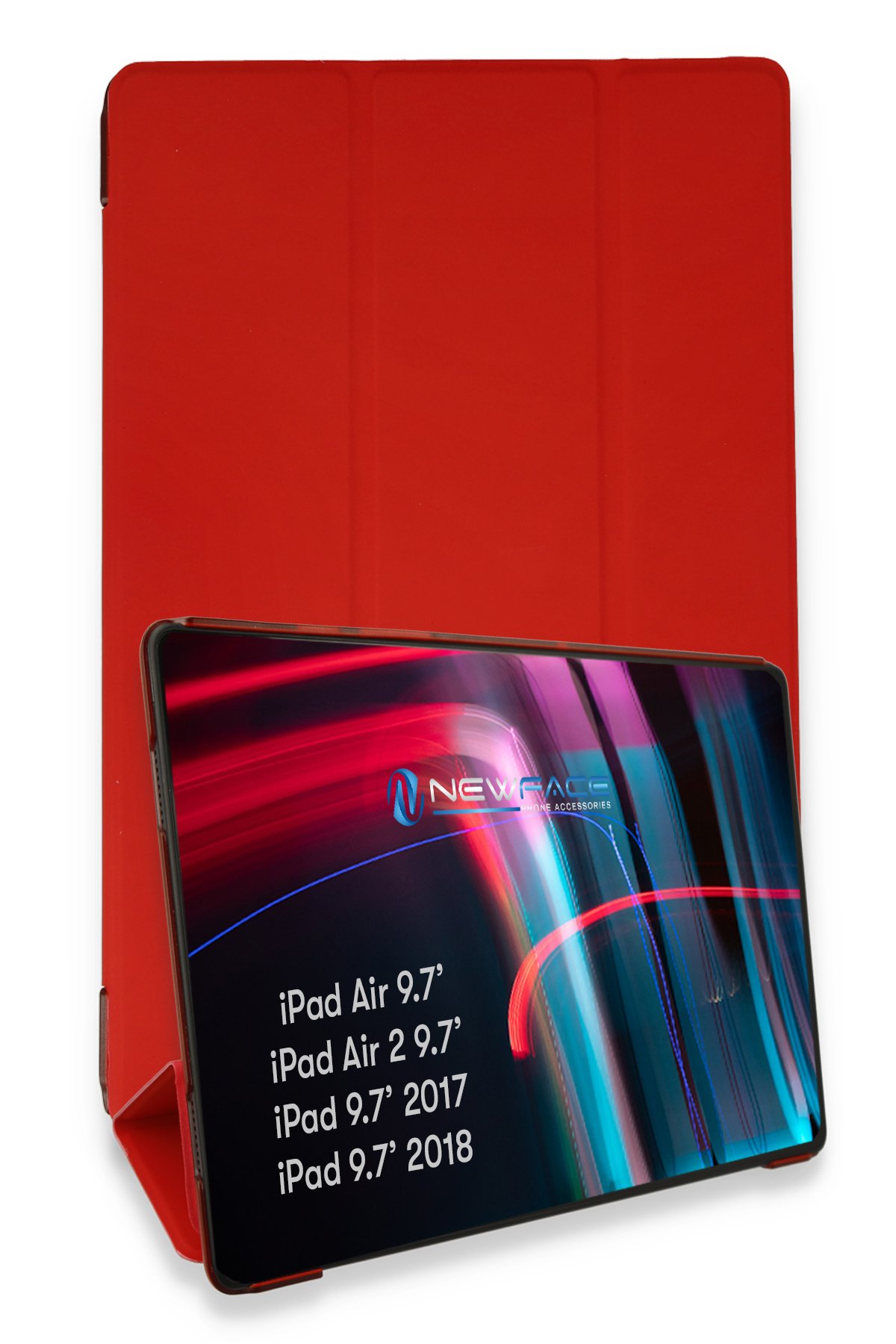 Newface iPad 9.7 (2017) Kılıf 360 Tablet Deri Kılıf - Mürdüm