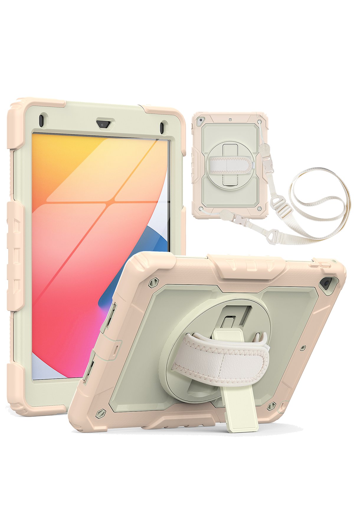 Newface iPad Air 2 9.7 Kılıf Strap New Tablet Kapak - Mavi