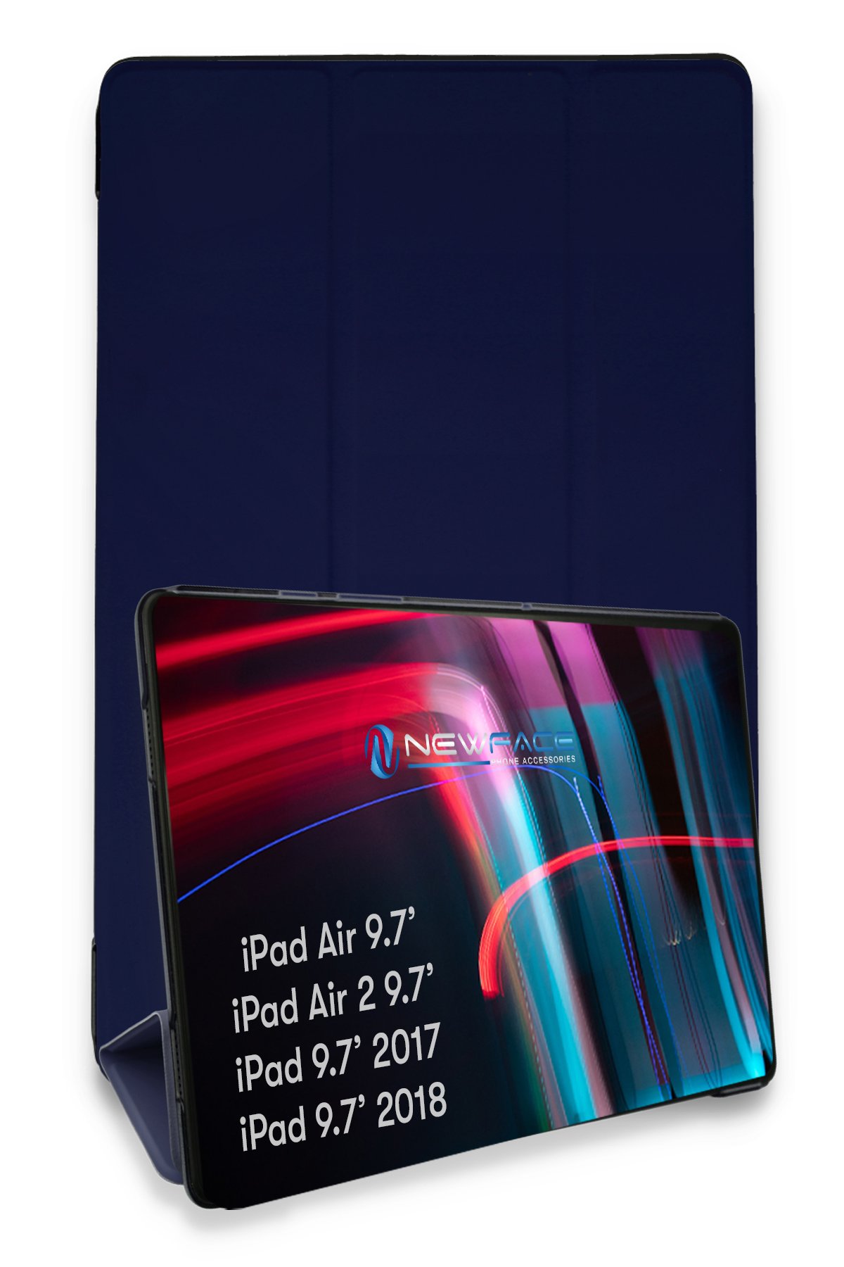 Newface iPad Air 2 9.7 Kılıf Strap New Tablet Kapak - Mavi