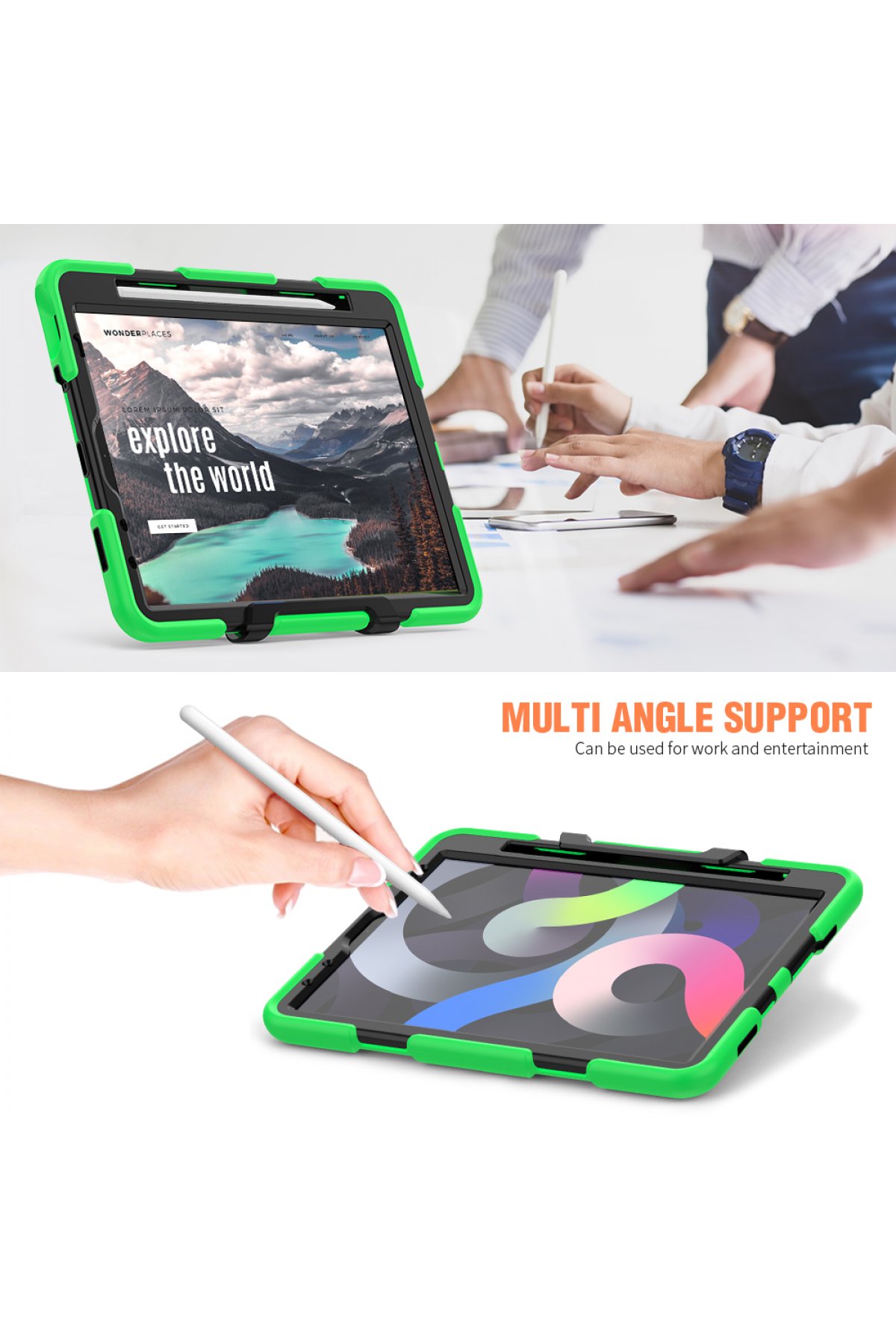 Newface iPad Pro 11 (2018) Kılıf Like Stantlı Tablet Silikon - Mor
