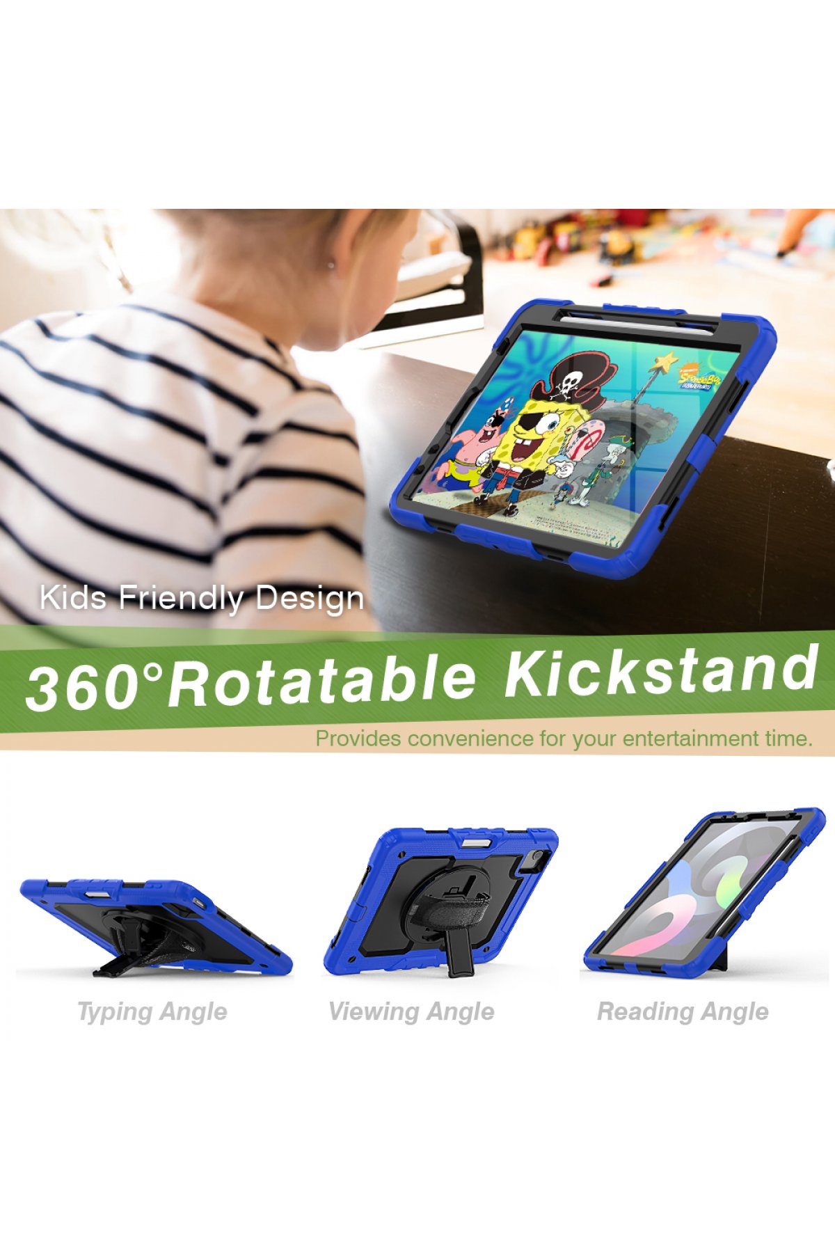 Newface iPad Pro 11 (2020) Kılıf Strap New Tablet Kapak - Pembe