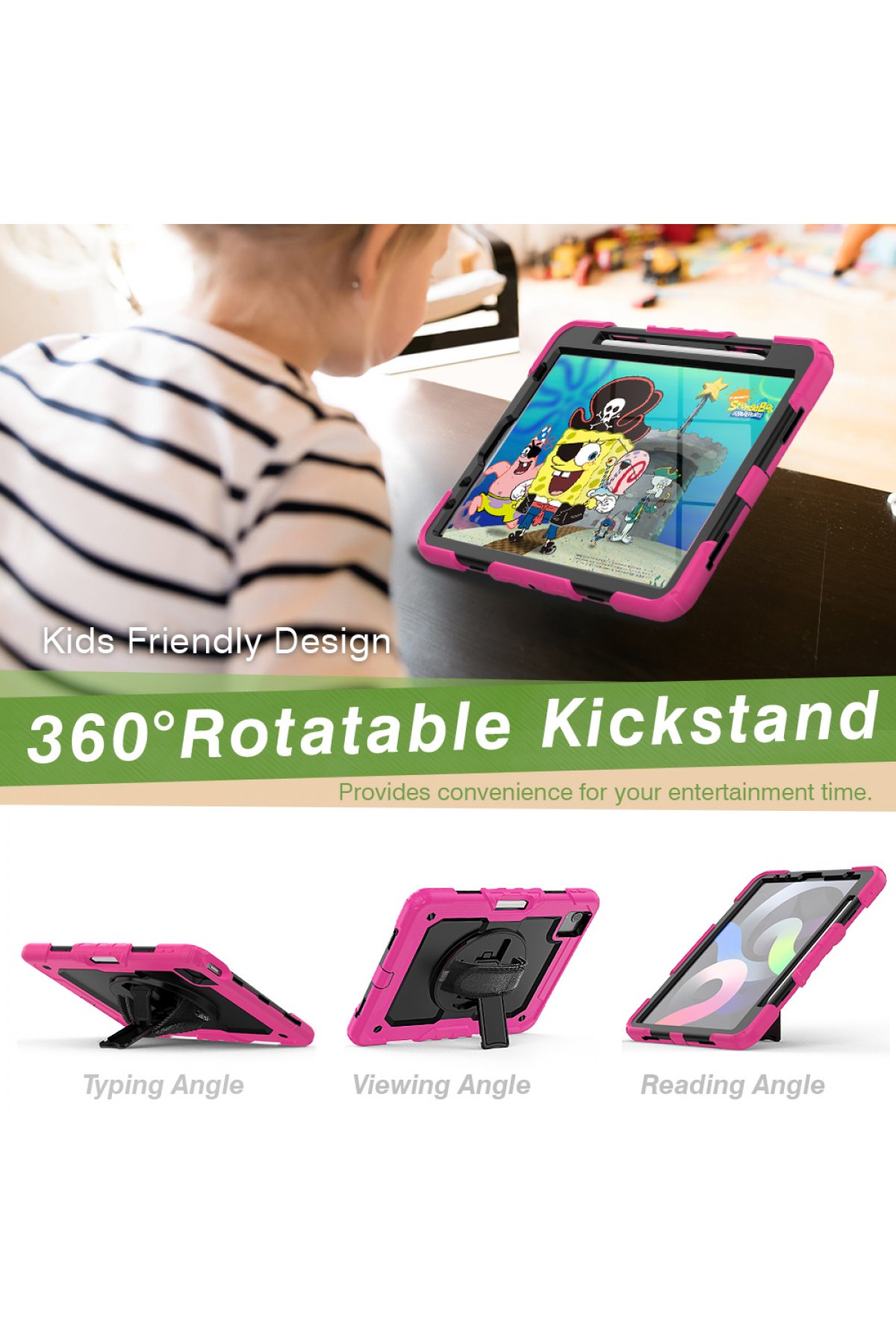 Newface iPad Pro 11 (2020) Kılıf Hand Strap Tablet Kılıfı - Turkuaz