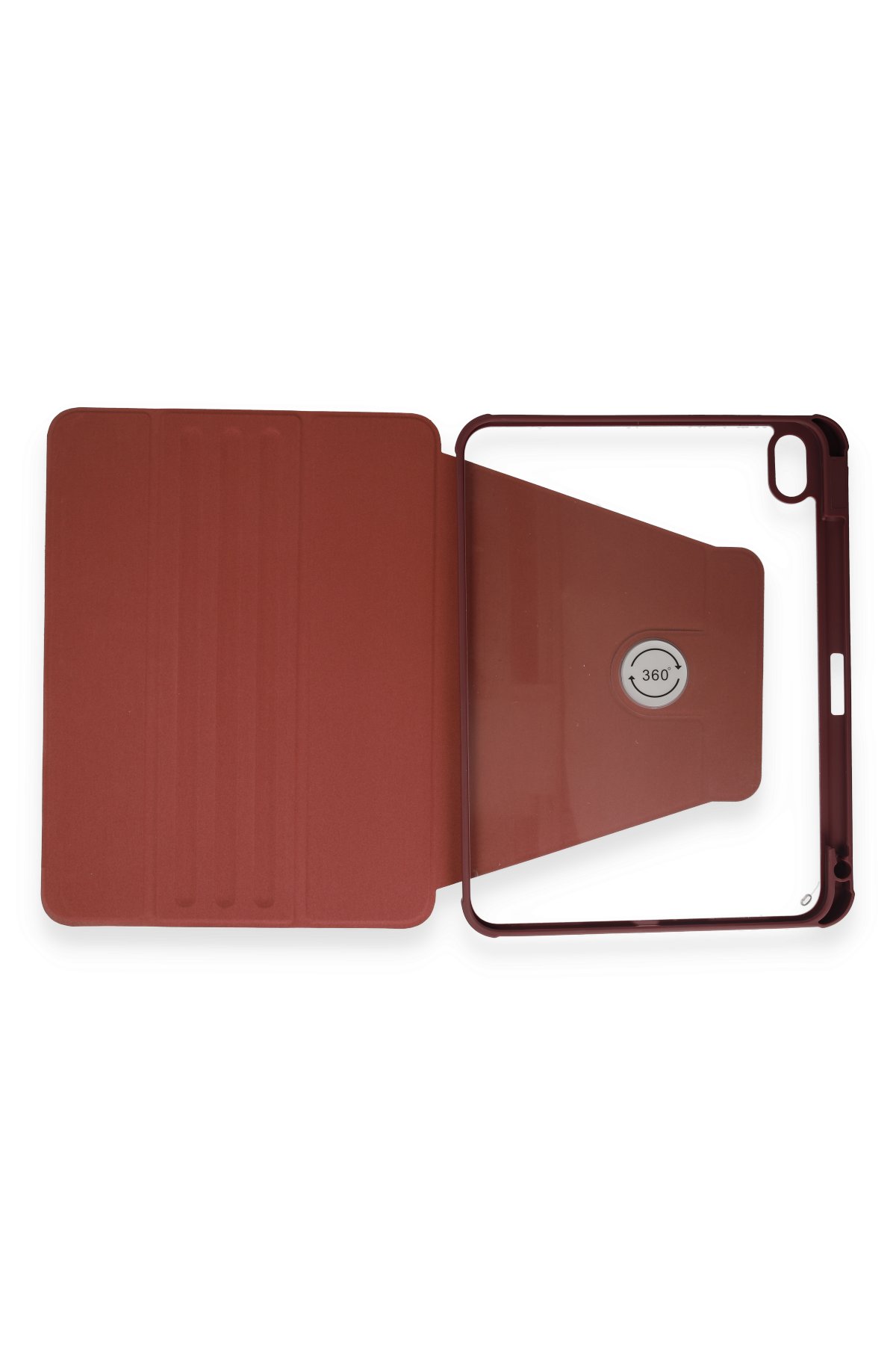 Newface iPad Air 4 10.9 Kılıf 360 Tablet Deri Kılıf - Mürdüm
