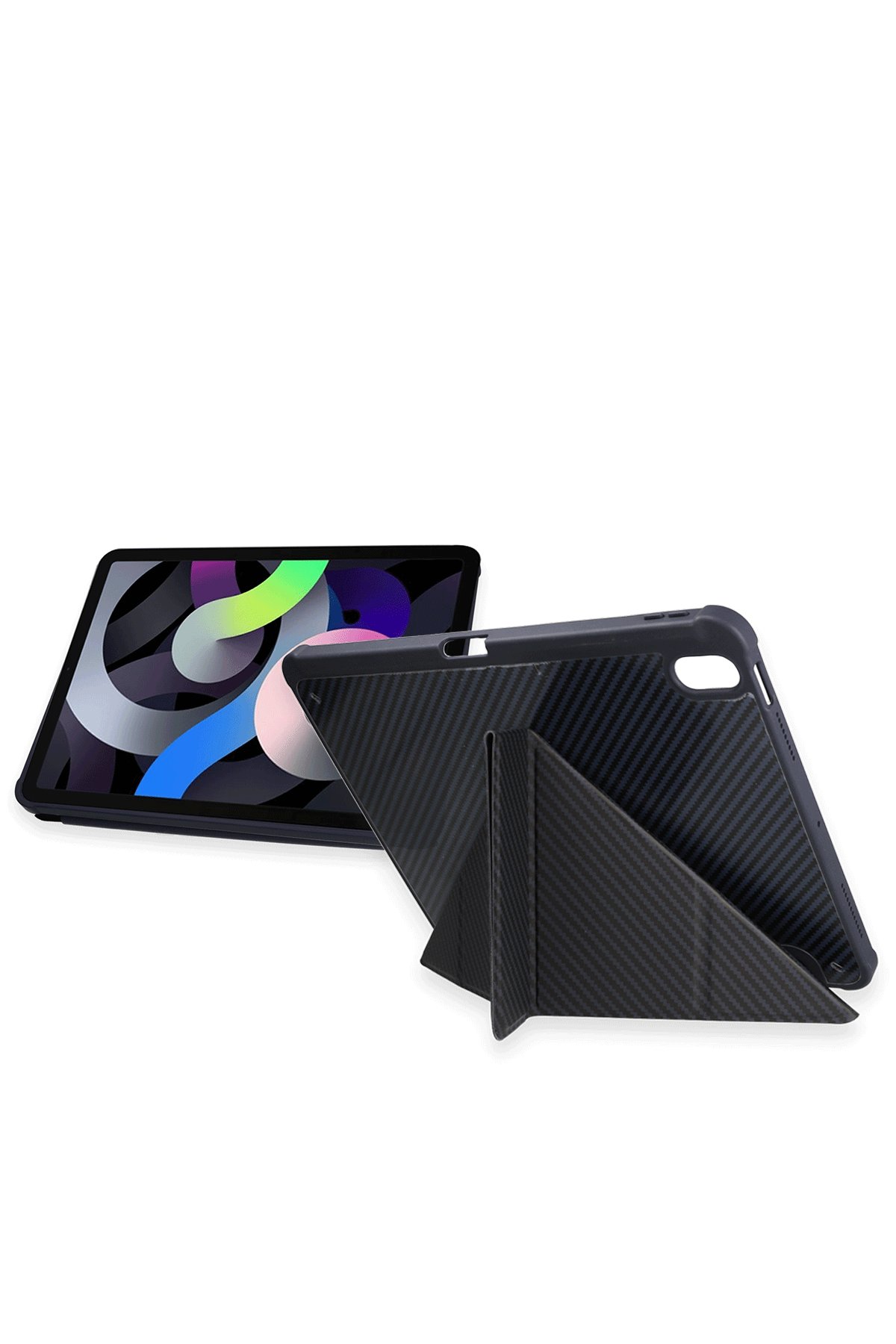 Newface iPad Air 5 (2022) Kılıf İnter Ledli Klavyeli Tablet Kılıfı - Siyah