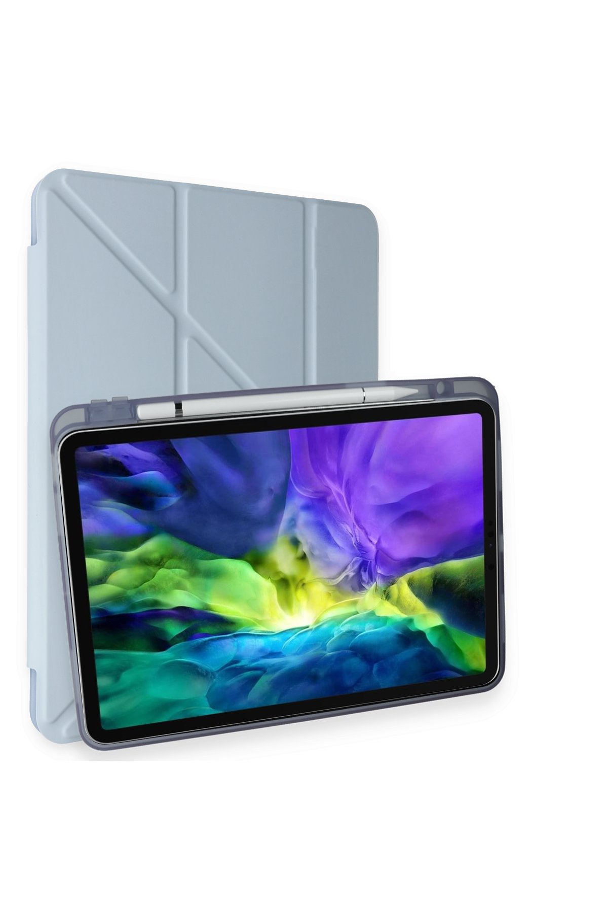 Newface iPad Air 5 (2022) Kılıf 360 Tablet Deri Kılıf - Siyah