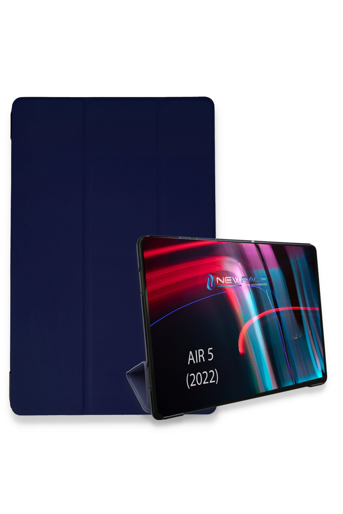 Newface iPad Air 5 (2022) Kılıf 360 Tablet Deri Kılıf - Pembe