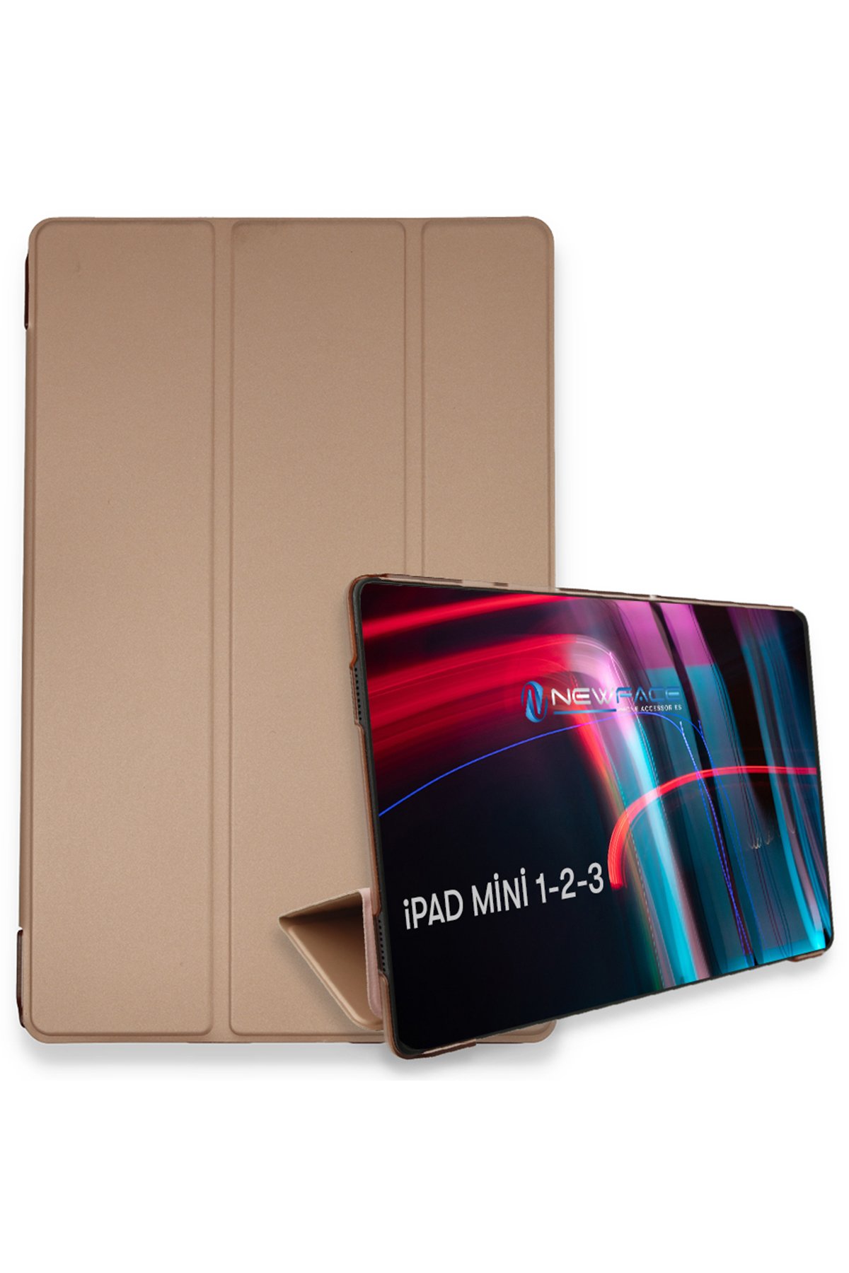 Newface iPad Mini 2 Kılıf Tablet Smart Kılıf - Gold