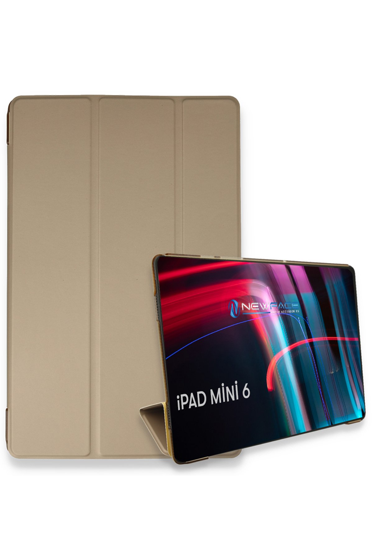 Newface iPad Mini 6 Kılıf Tablet Smart Kılıf - Rose Gold