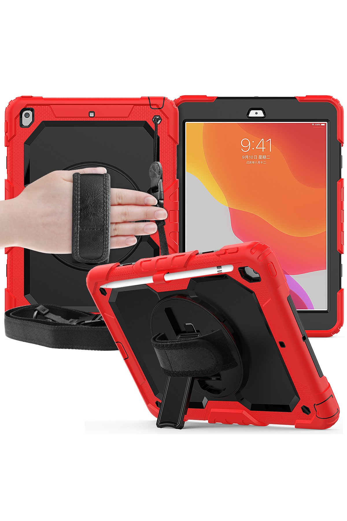 Newface iPad Air 3 10.5 Kılıf Amazing Tablet Kapak - Kırmızı