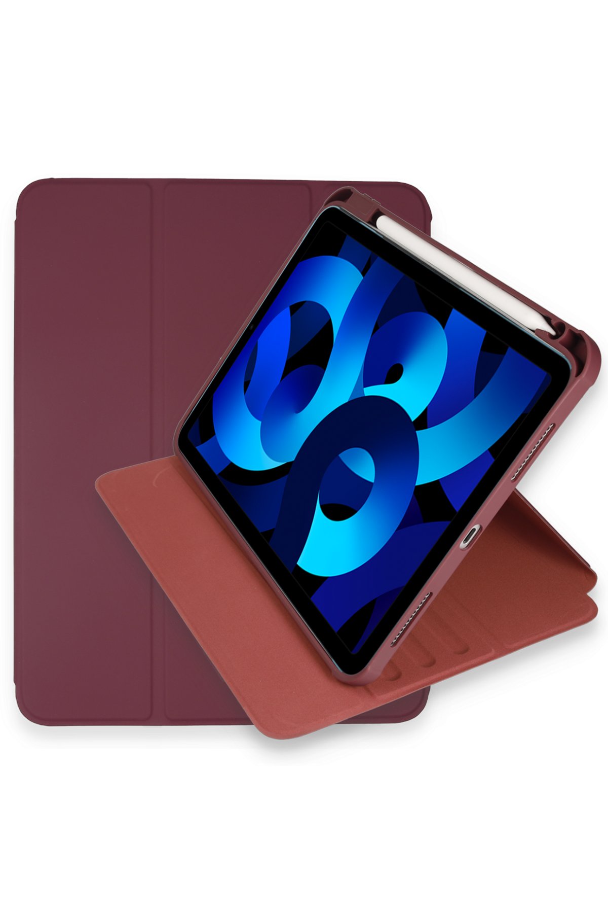 Newface iPad Pro 11 (2018) Kılıf Hand Strap Tablet Kılıfı - Mürdüm