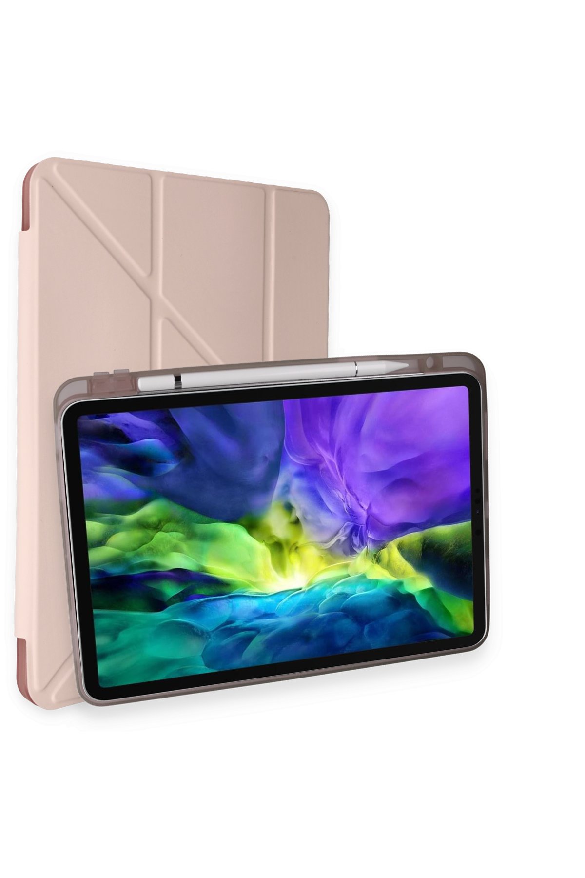 Newface iPad Pro 11 (2020) Kılıf Kalemlikli Mars Tablet Kılıfı - Sarı