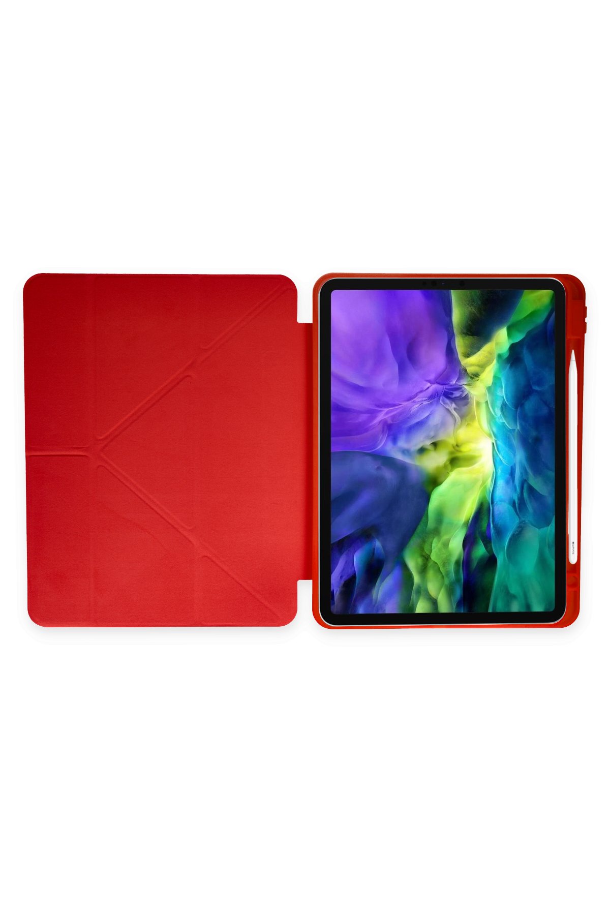 Newface iPad Pro 11 (2020) Kılıf 360 Tablet Deri Kılıf - Kırmızı