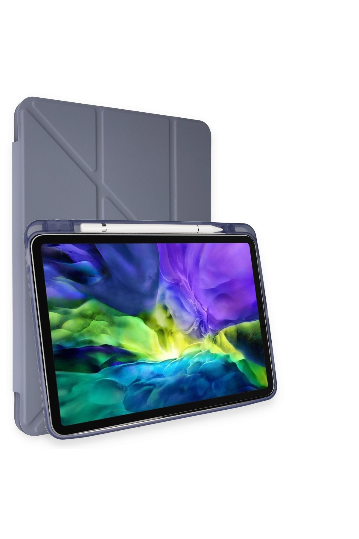 Newface iPad Pro 11 (2020) Kılıf Hand Strap Tablet Kılıfı - Mürdüm