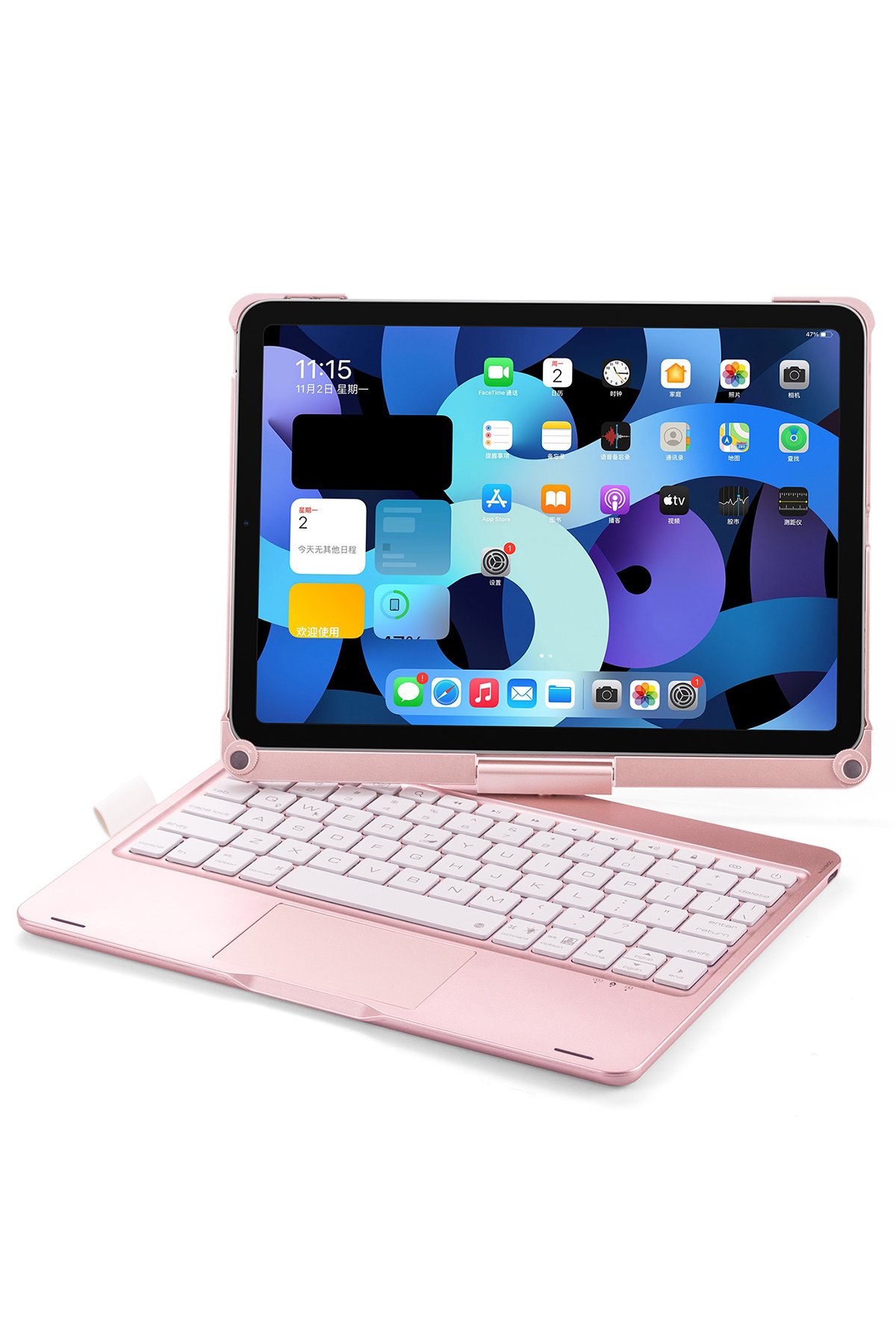 Newface iPad Pro 11 (2020) Kılıf Hand Strap Tablet Kılıfı - Pembe