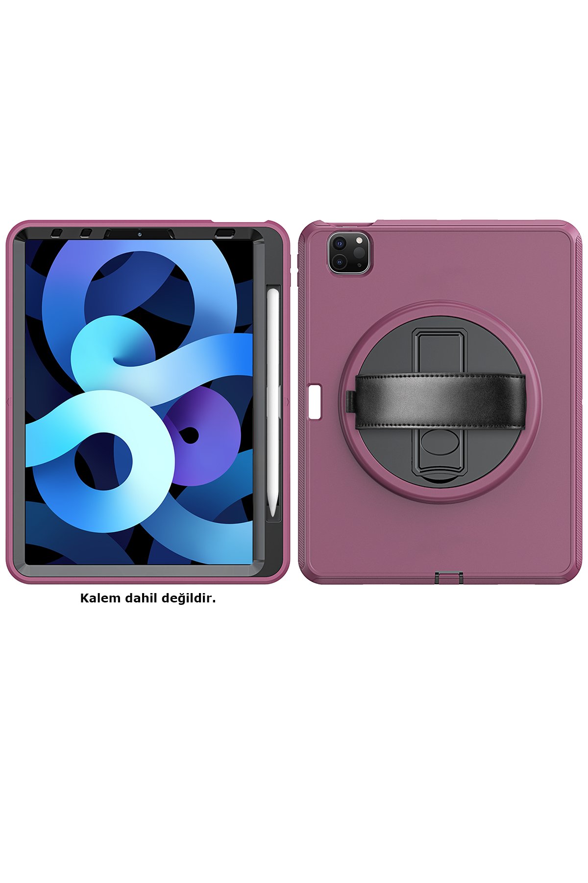 Newface iPad Pro 11 (2021) Kılıf Kalemlikli Mars Tablet Kılıfı - Kırmızı