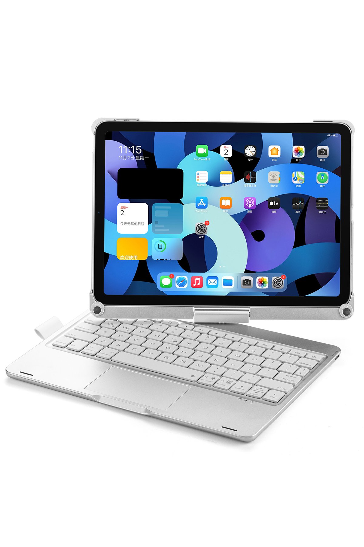 Newface iPad Pro 11 (2021) Kılıf Kalemlikli Mars Tablet Kılıfı - Lacivert