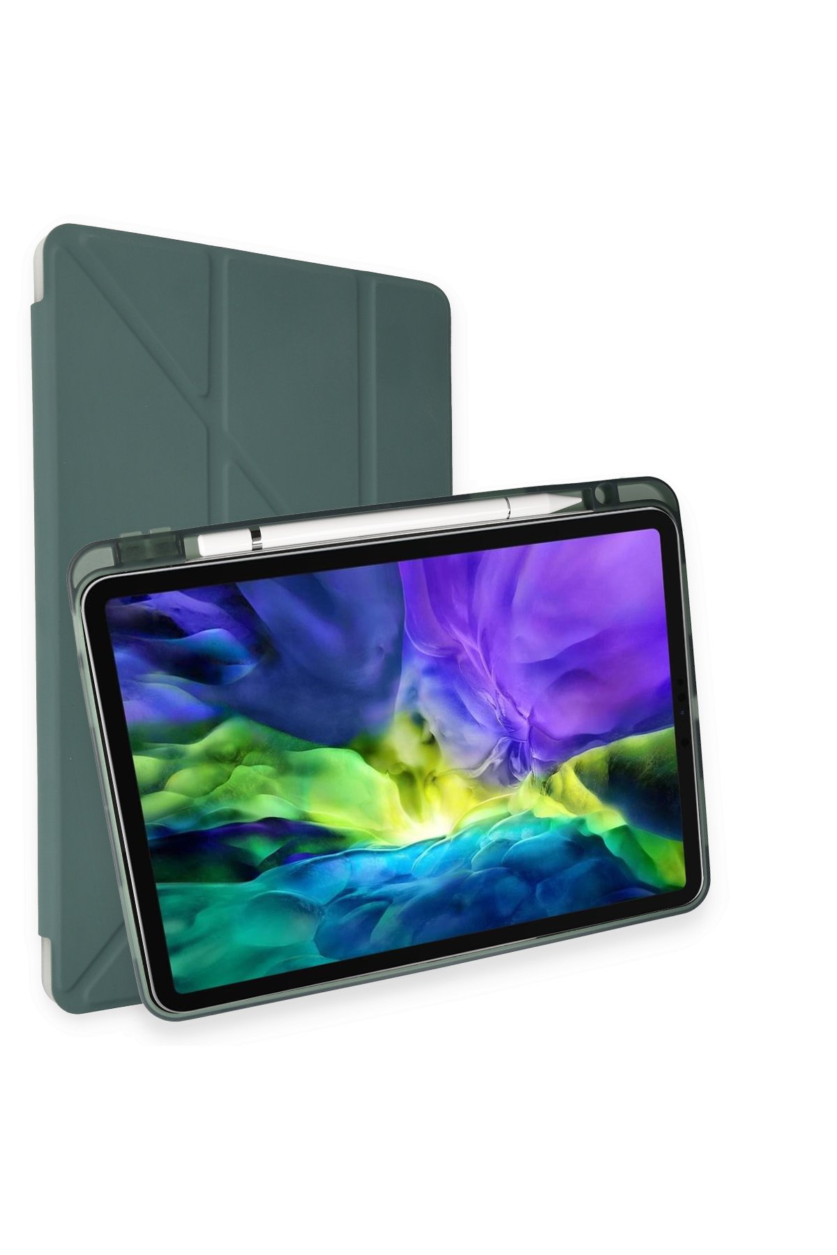 Newface iPad Pro 12.9 (2018) Kılıf Kalemlikli Mars Tablet Kılıfı - Mavi