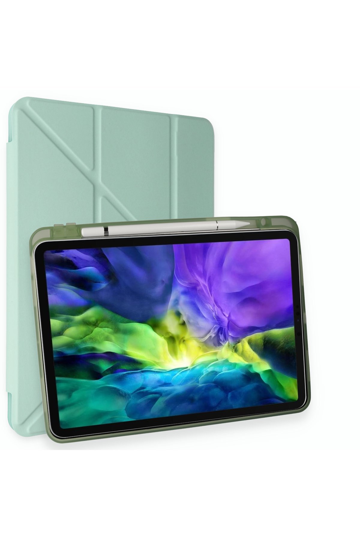 Newface iPad Pro 12.9 (2018) Kılıf 360 Tablet Deri Kılıf - Lacivert