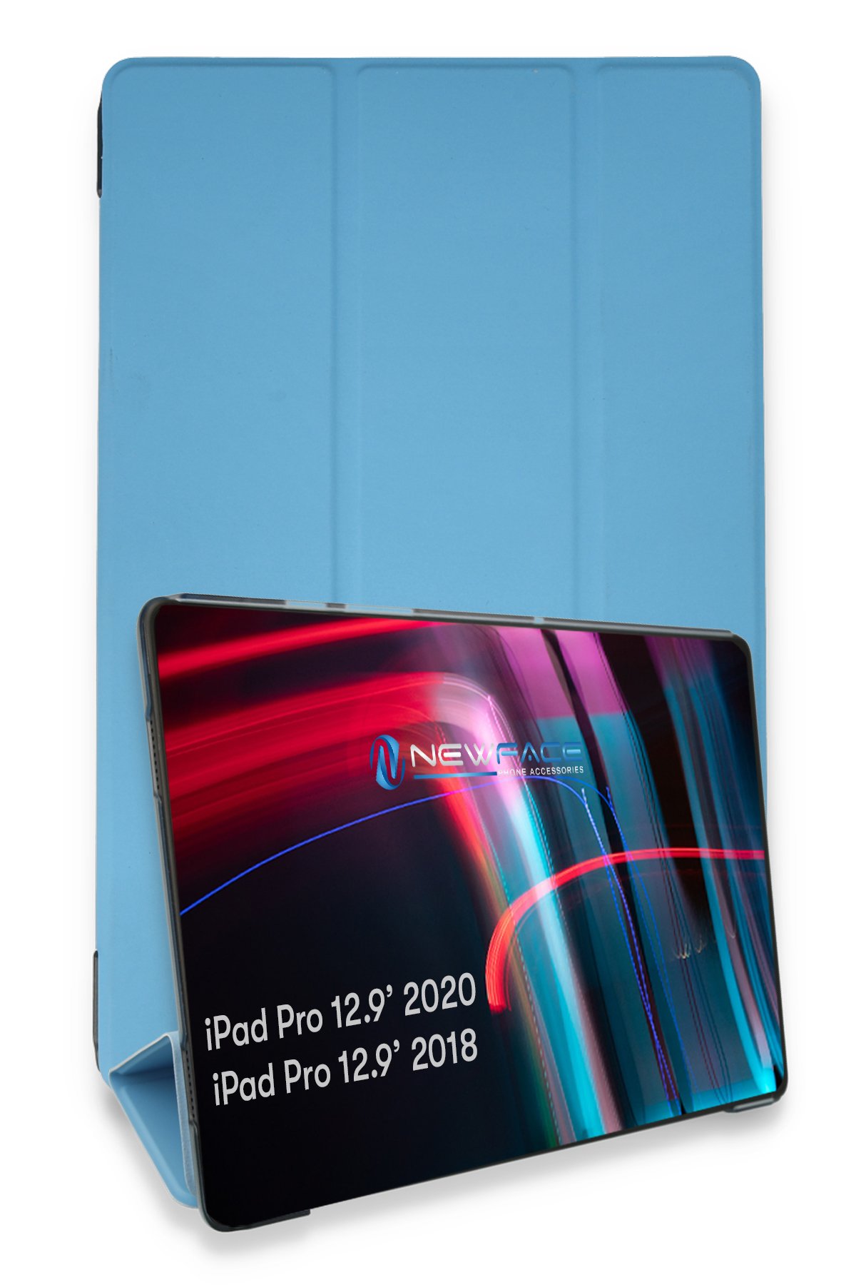 Newface iPad Pro 12.9 (2018) Kılıf Starling 360 Kalemlikli Tablet Kılıf - Mavi