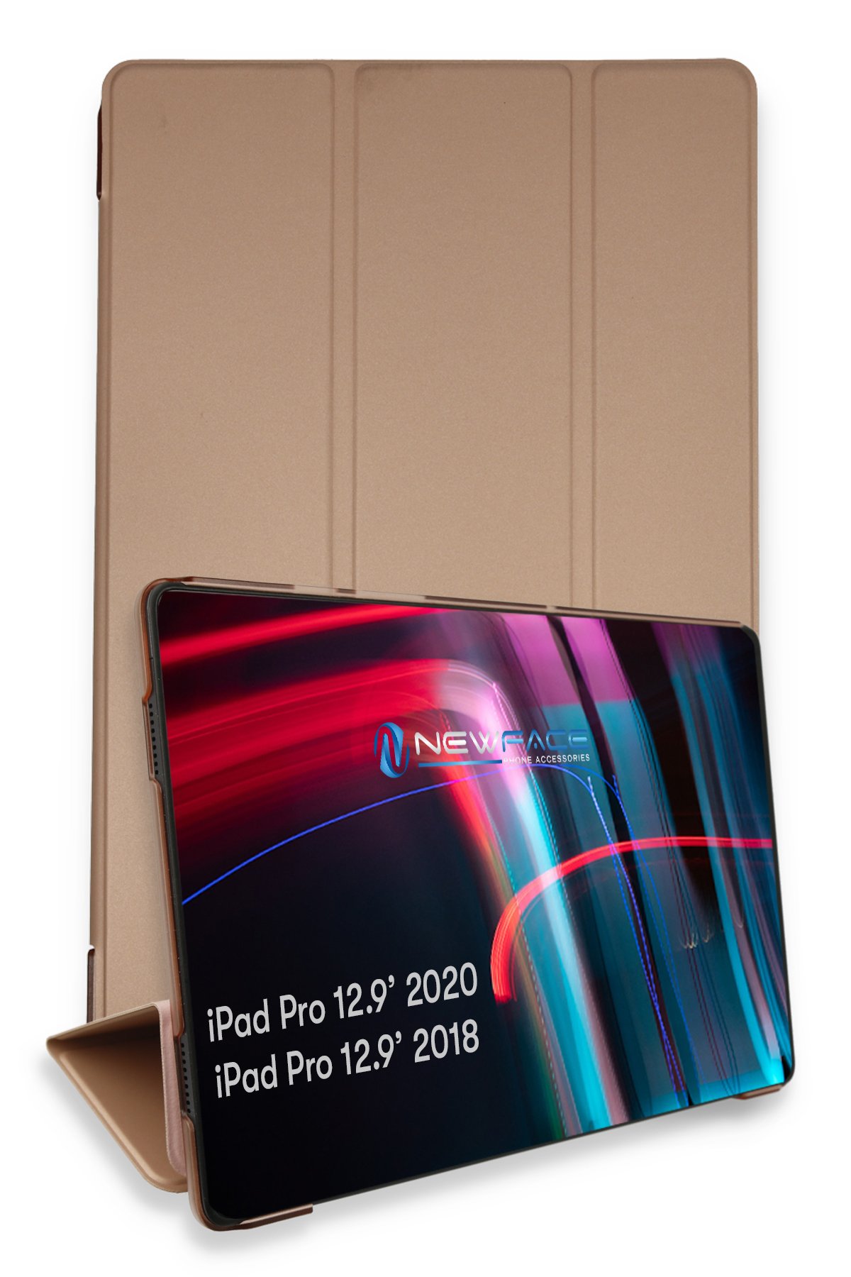 Newface iPad Pro 12.9 (2018) Kılıf Kalemlikli Mars Tablet Kılıfı - Mor