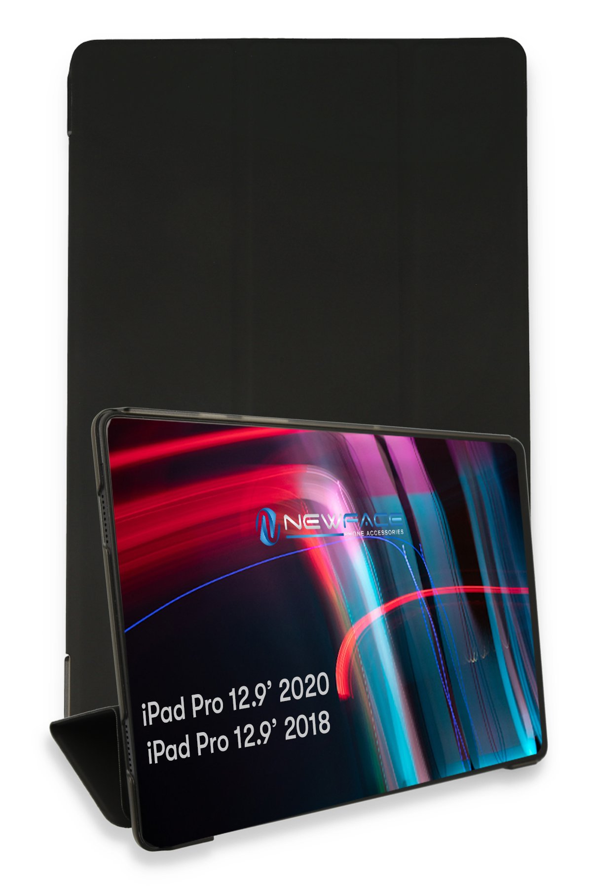 Newface iPad Pro 12.9 (2020) Kılıf Kalemlikli Mars Tablet Kılıfı - Gri