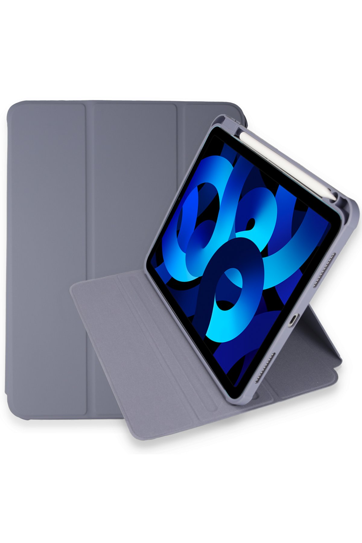 Newface iPad Pro 12.9 (2020) Kılıf Magic Dönen Klavyeli Tablet Kılıf - Gümüş