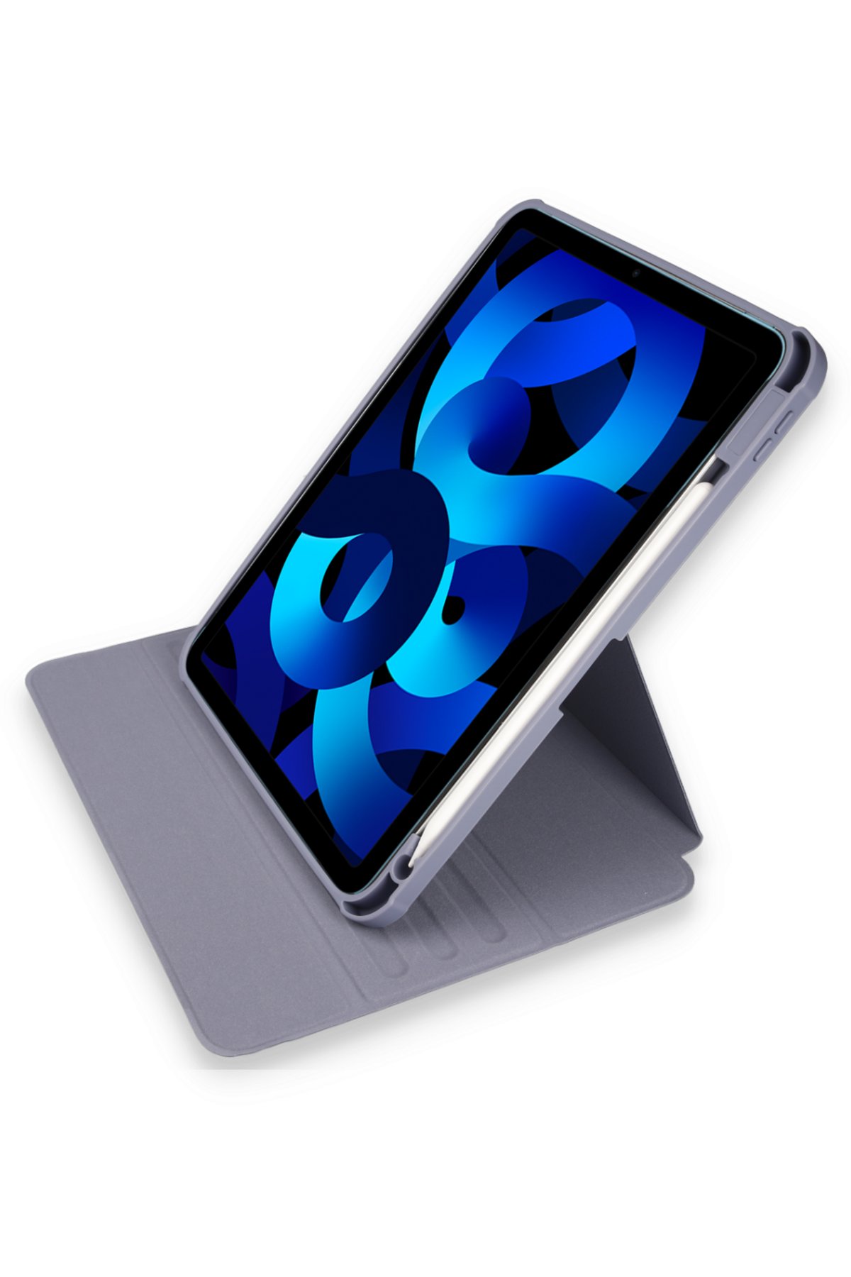Newface iPad Pro 12.9 (2020) Kılıf Magic Dönen Klavyeli Tablet Kılıf - Gümüş