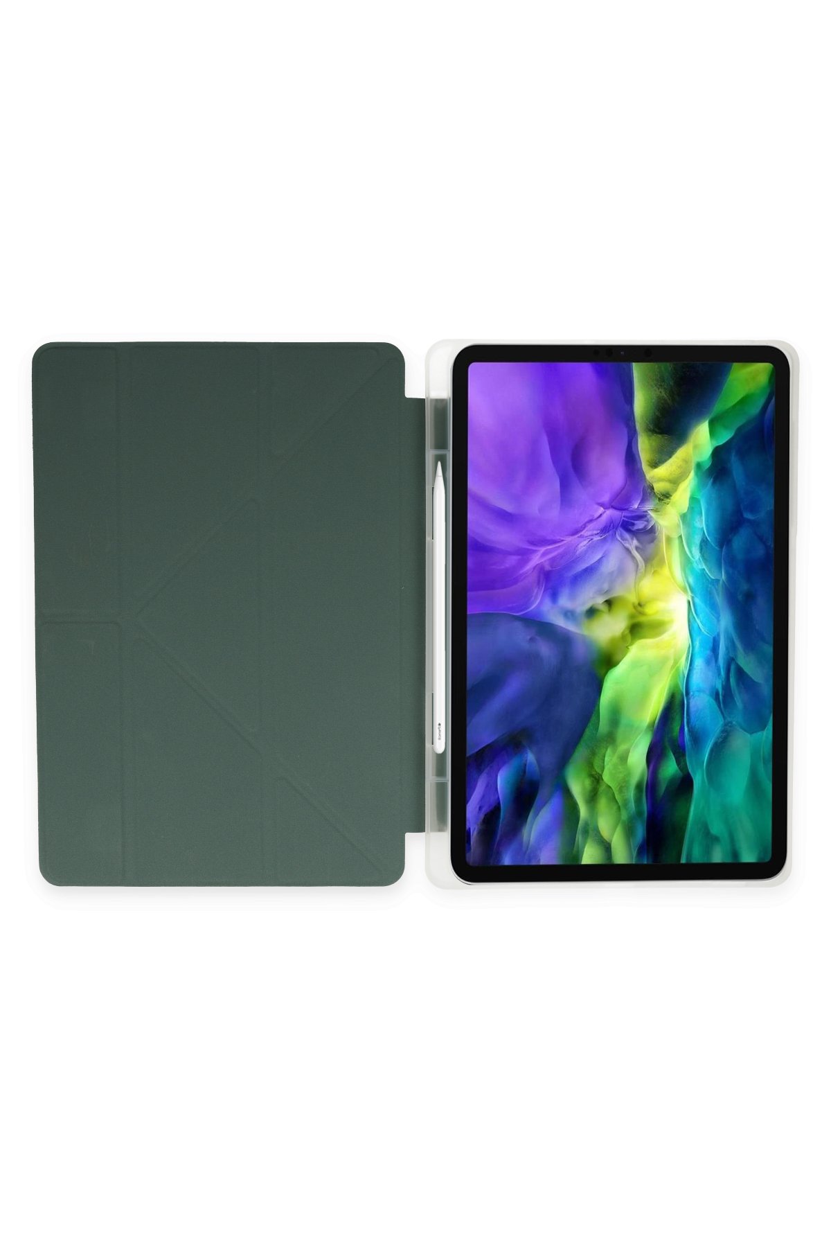 Newface iPad Pro 12.9 (2021) Kılıf Magic Dönen Klavyeli Tablet Kılıf - Gümüş