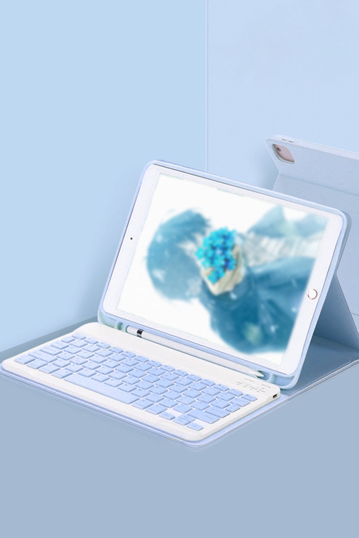 Newface iPad Pro 12.9 (2021) Kılıf Kalemlikli Mars Tablet Kılıfı - Kırmızı