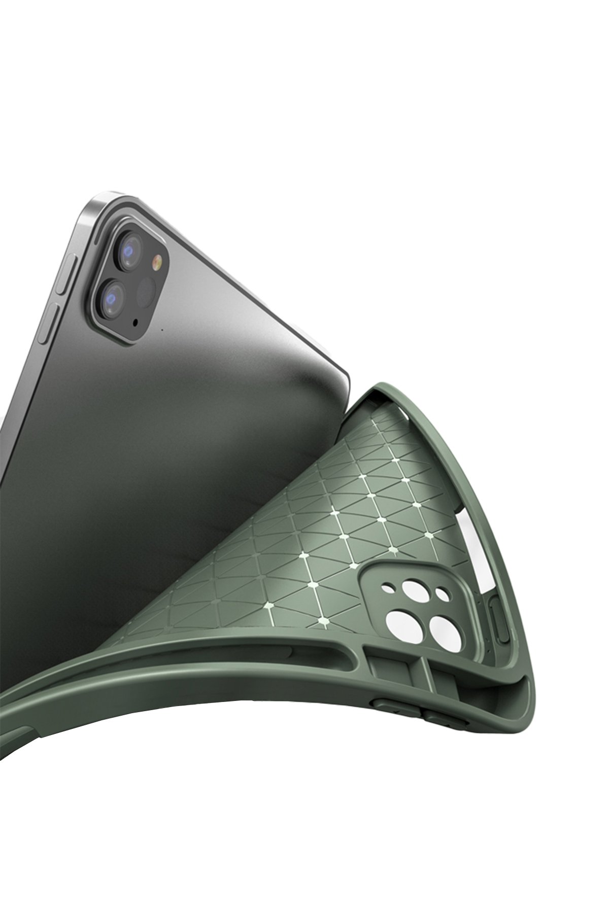 Newface iPad Pro 12.9 (2021) Kılıf 360 Tablet Deri Kılıf - Mürdüm