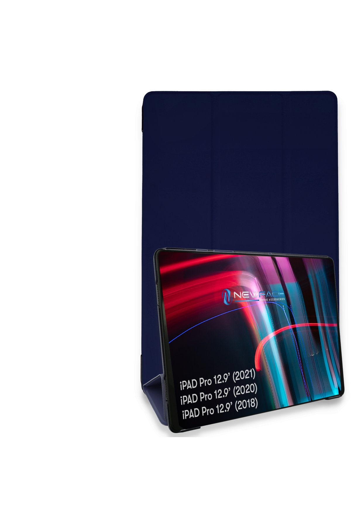Newface iPad Pro 12.9 (2021) Kılıf Amazing Tablet Kapak - Kırmızı