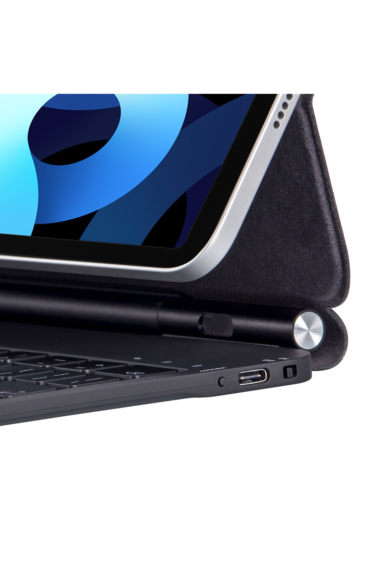 Newface iPad Pro 12.9 (2021) Kılıf Kalemlikli Hugo Tablet Kılıfı - Mavi