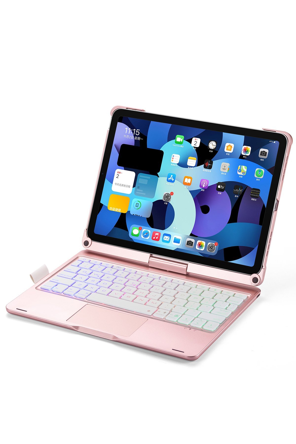Newface iPad Pro 13 (2024) Kılıf 360 Tablet Deri Kılıf - Lacivert
