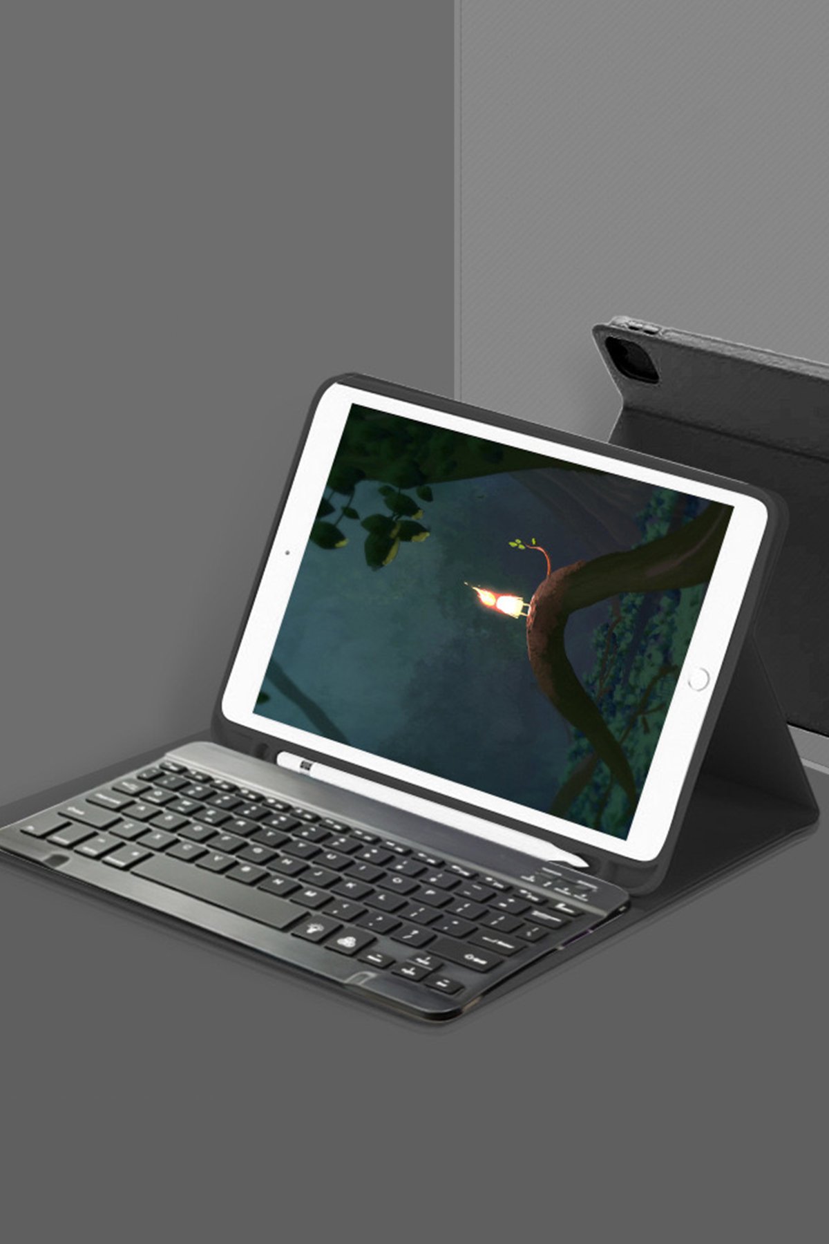 Newface iPad Pro 9.7 Kılıf KC01 Smart Klavyeli Tablet Kılıfı - Lila