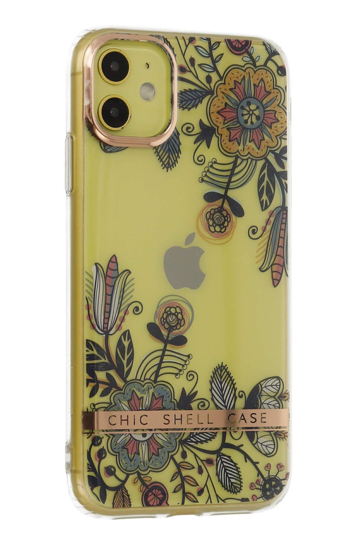 Newface iPhone 11 Flower Magsafe Kapak - Sarı