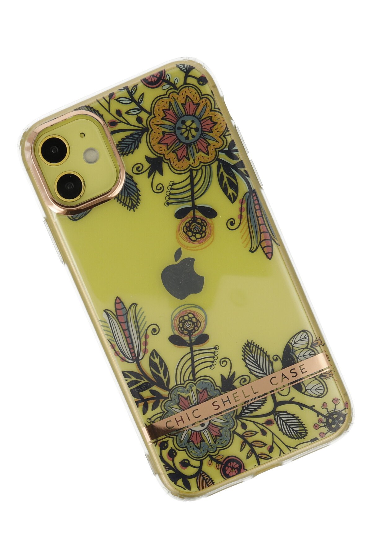 Newface iPhone 11 Flower Magsafe Kapak - Sarı