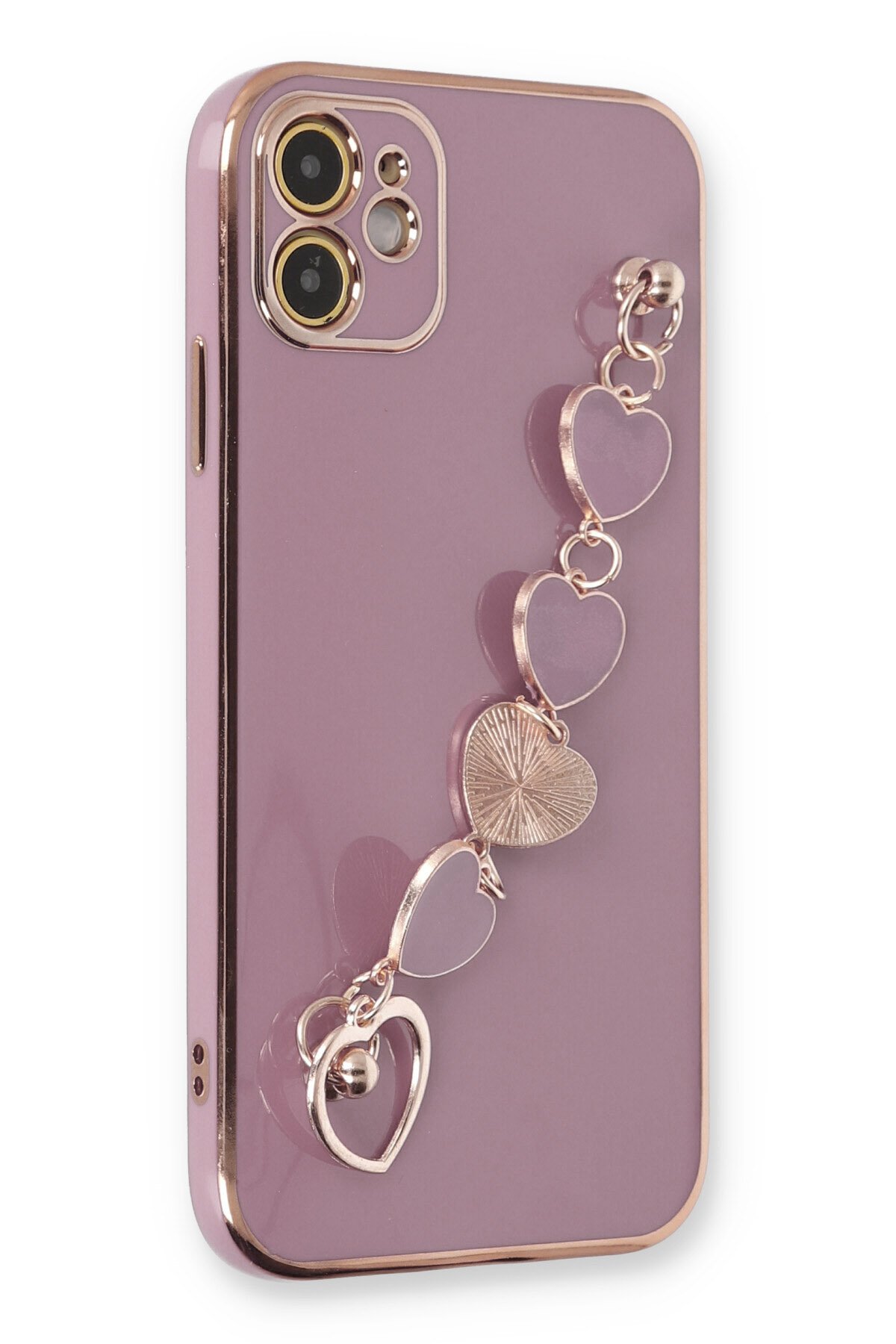 Newface iPhone 11 Kılıf Joy Lens Standlı Kapak - Mor