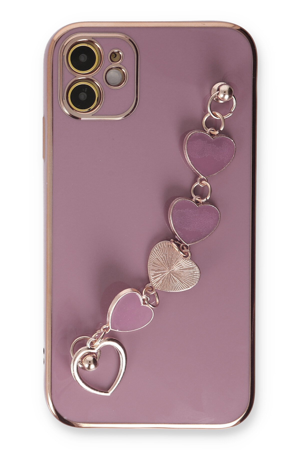 Newface iPhone 11 Kılıf Joy Lens Standlı Kapak - Mor