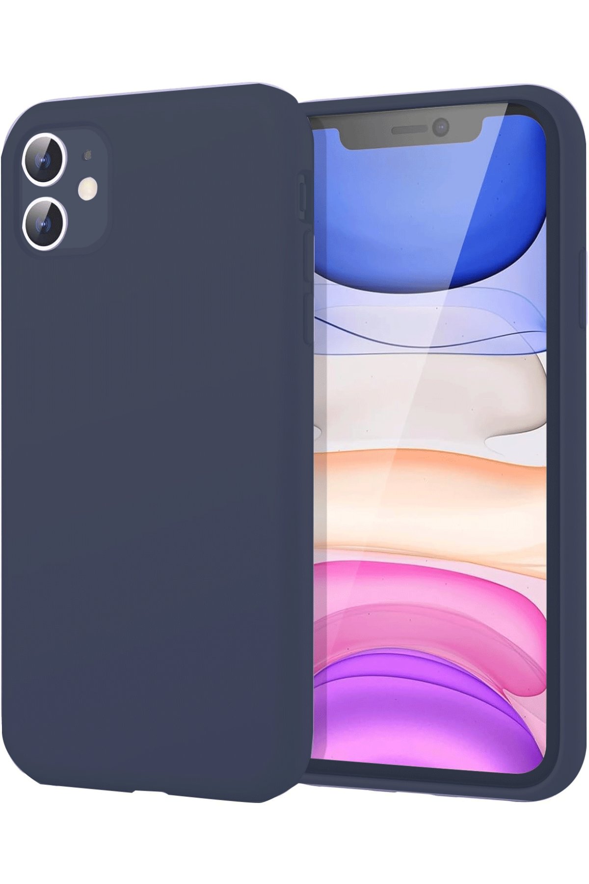 Newface iPhone 11 Flower Magsafe Kapak - Mavi