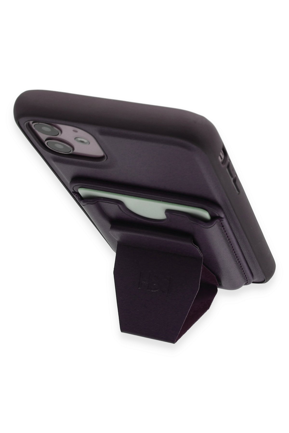 HDD iPhone 11 Kılıf HD Deri Luxury Magnet Kartvizitli Kapak - Siyah