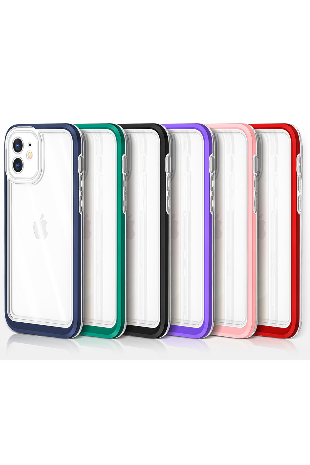 Newface iPhone 11 Kılıf Sofya Yüzüklü Silikon Kapak - Siyah