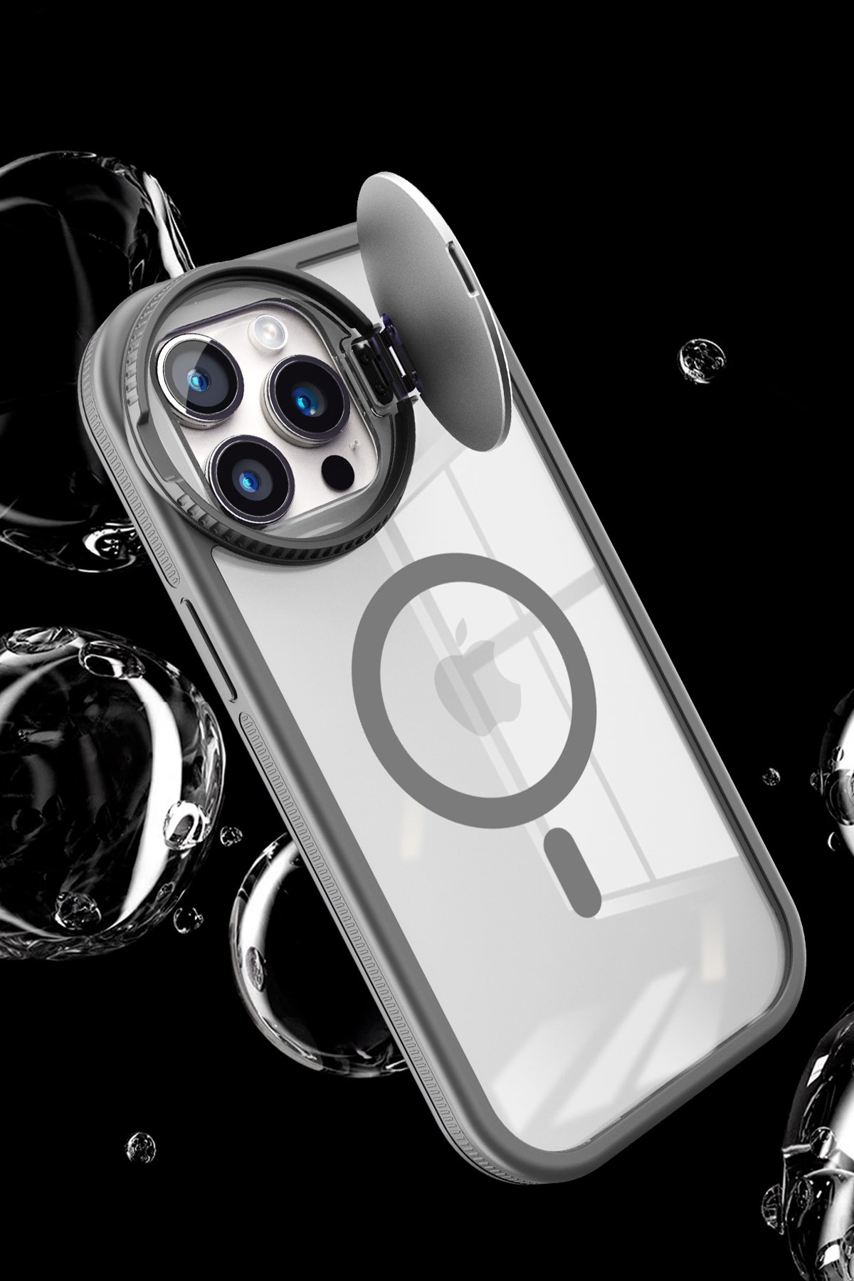 Newface iPhone 11 Kılıf Anka PC Magneticsafe Sert Metal Kapak - Siyah