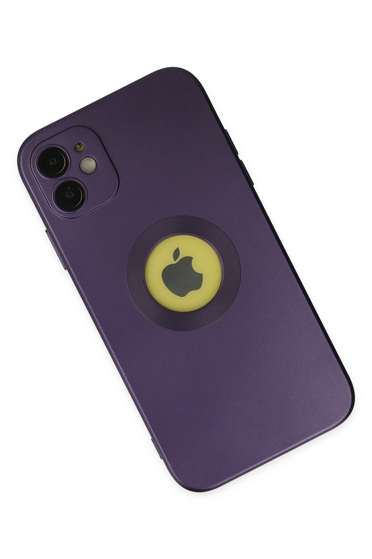 Newface iPhone 11 Renkli Kamera Lens Koruma Cam - Sarı-Turuncu