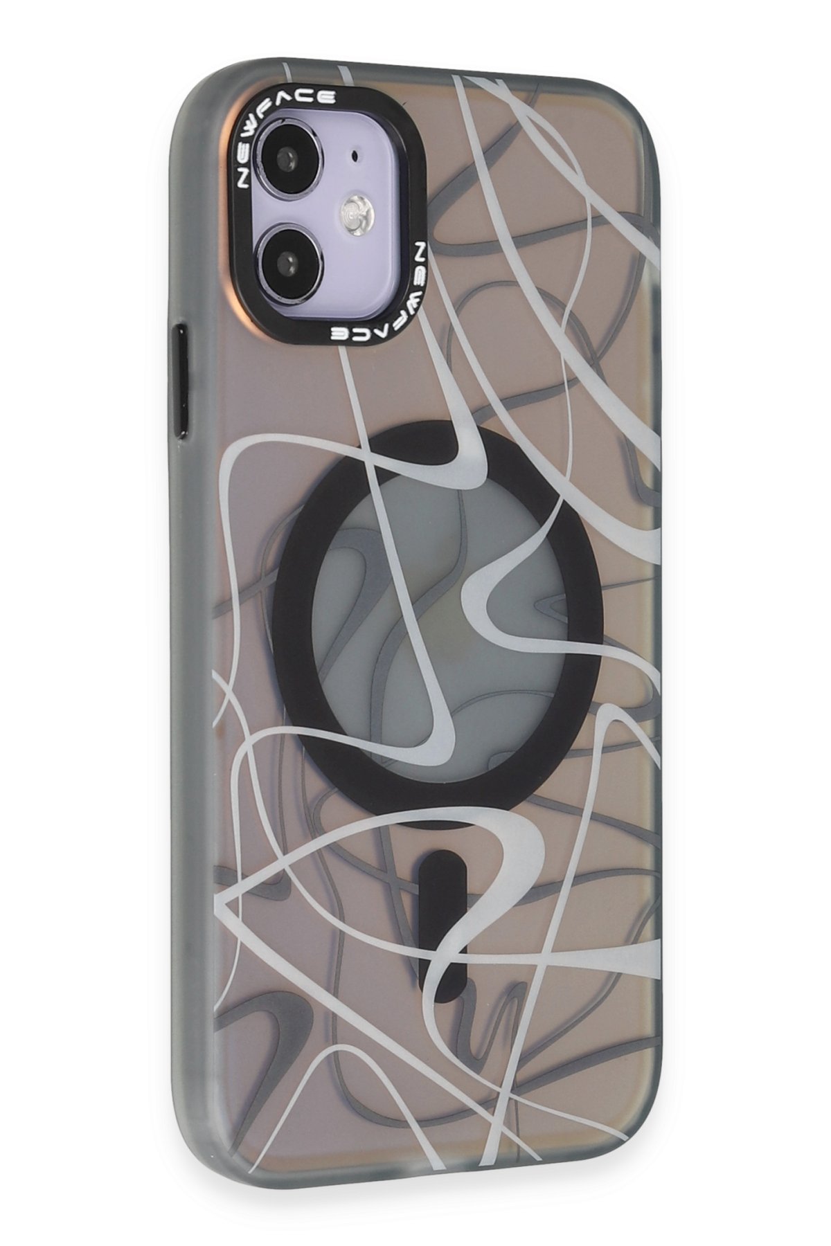 Newface iPhone 11 Kılıf Merkür Magneticsafe Standlı Kapak - Derin Mor