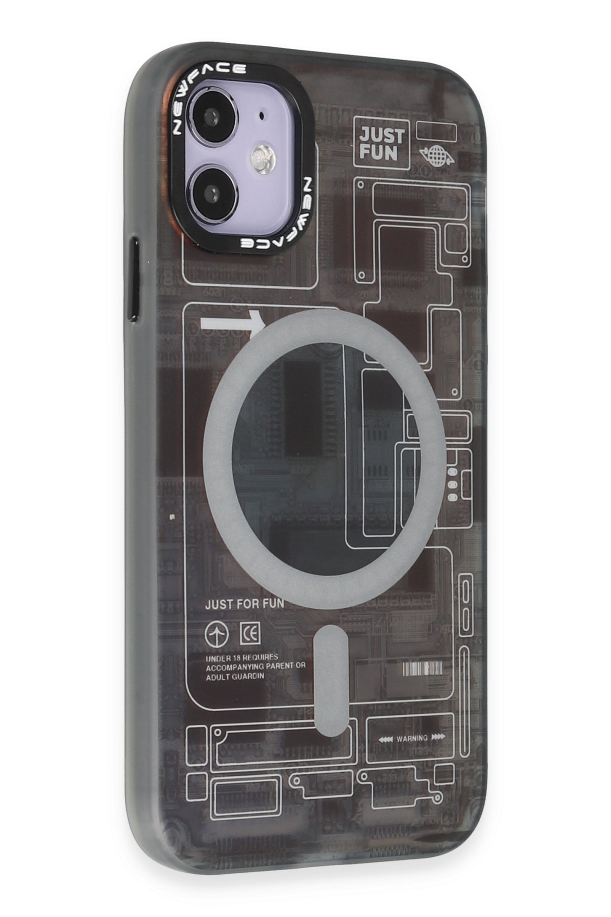 Newface iPhone 11 Kılıf Elegant Kapak - Siyah