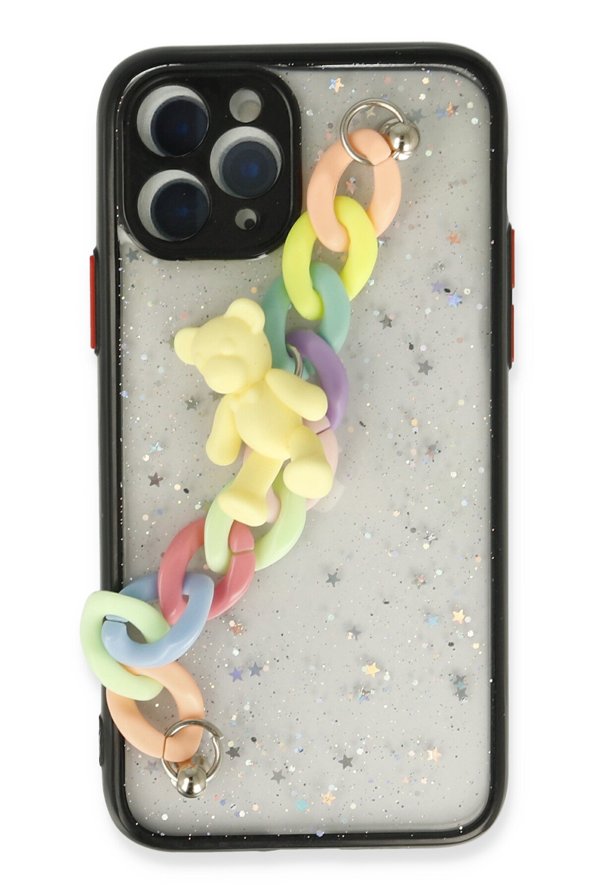 Newface iPhone 11 Pro Kılıf Coco Deri Silikon Kapak - Pudra