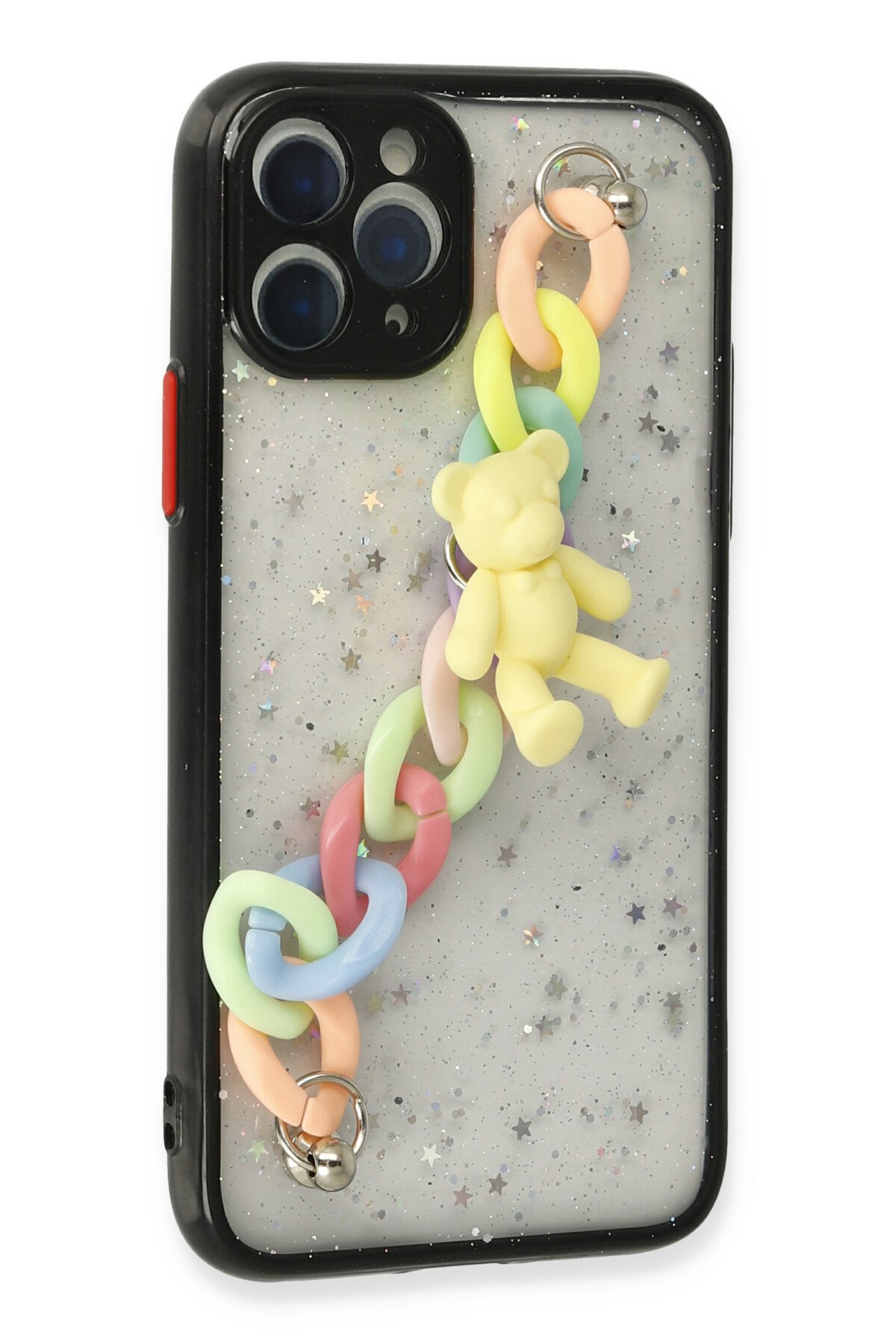 Newface iPhone 11 Pro Kılıf Coco Deri Silikon Kapak - Pudra